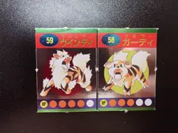 Pokemon Magazine Promo Ginpika Himitsu Mini Card x2 Arcanine Evolutions #5361 - Image 1