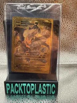 Charzard & Shiny Charizard GX 720HP Golden Textured Foil Fan Art Card - Image 1