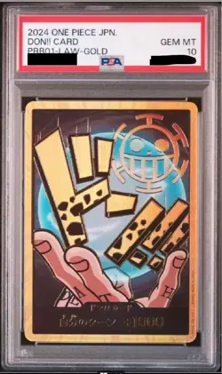 PSA 10 Bandai One Piece Don Card PRB01-LAW-GOLD Gem Mint Japanese Rare - Image 1