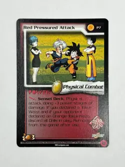 Dragon Ball Z DBZ CCG Red Pressured Attack Card P7 - Image 1