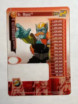 Dragon Ball GT Z TCG Dr Myuu Non Foil Rare Hi-Tech Card LV2 285 DBZ Score CCG - Image 1