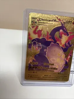 Pokemon Fan Art Charizard VMAX SV107/SV122 - 330HP Textured Gold Foil Card Poor - Image 3