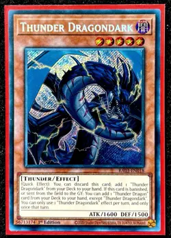 Thunder Dragondark Secret Rare 1st Edition Mint Yu-Gi-Oh! Card [RA03-EN018] - Image 1