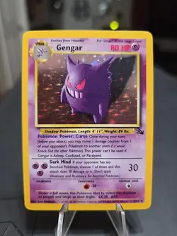 Pokemon TCG Gengar 5/62 Fossil Unlimited Holographic Card - Image 1