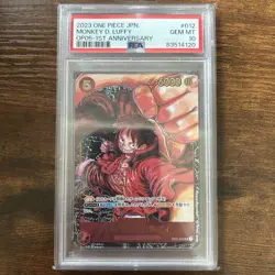 PSA 10 One Piece Card OP05-1ST Monkey D. Luffy Japanese ST01-012 SR Parallel - Image 1