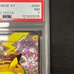 PSA 7 Pikachu Battle Festa 2014 Promo XY #090 Holo Japanese Pokemon Card NM Rare - Image 3
