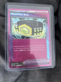 Maximum Belt 117/131 Ace Spec Rare Prismatic Evolutions Pokemon TCG Card NM - Image 1
