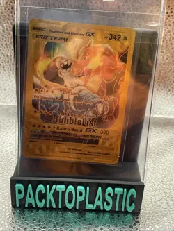 Charizard And Blastoise GX 2024 Hp 342 Tag Team Gold Fan Art Card P1 - Image 1