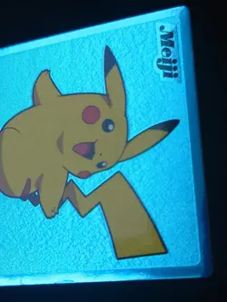 Pikachu Blue Metallic Pokemon Meiji Get Card Vintage Nintendo Bandai Japanese - Image 4