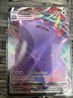 Pokemon TCG Ditto VMAX Shining Fates Holo Ultra Rare Card 051/072 Mint Condition - Image 1