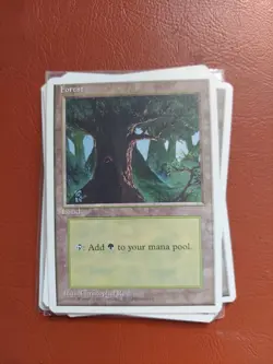 MAGIC THE GATHERING 4th EDITION FOREST LAND NM X 7 CARDS MTG - Image 1
