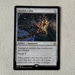 MTG [Basilisk Collar] CLB Battle for Baldur's Gate 300/361 Reg Rare NM/Unplayed - Image 1