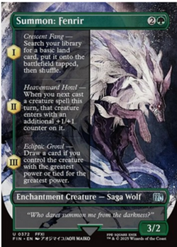 Summon: Fenrir - Borderless Final Fantasy MTG - Image 1