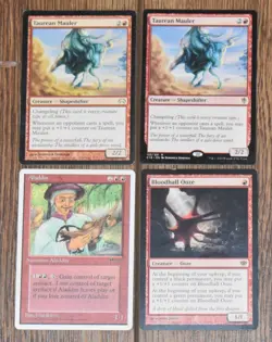 MTG 4x Red Rare Creature Taurean Mauler, Ooze & Aladdin - Image 1