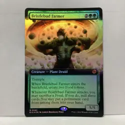 MTG Bristlebud Farmer Ext Art Foil Magic: The Gathering OTJ The Big Score #0082 - Image 1
