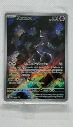 Pokemon TCG 151 UPC Promo Set Mew 053, Mewtwo 052, Metal Mew 205 New Sealed - Image 3