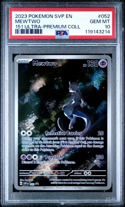 2023 POKEMON SVP EN-SV BLACK STAR PROMO 151 ULTRA-PREM COLL #052 MEWTWO PSA 10 - Image 1
