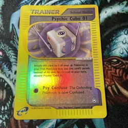 2002 Psychic Cube 01 132/147 Reverse Holo Aquapolis BaseSet WOTC Pokemon Card NM - Image 3