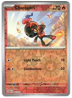 Charcadet 043/197 Reverse Holo SV03: Obsidian Flames Pokemon TCG - Image 1