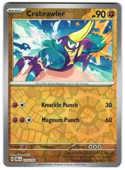 Crabrawler 114/197 Reverse Holo SV03: Obsidian Flames Pokemon TCG - Image 1