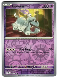 Greavard - 100/197 Reverse Holo SV03: Obsidian Flames Pokemon TCG - Image 1