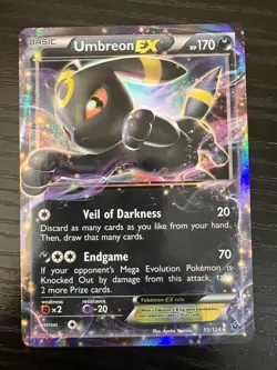 Pokemon Umbreon-EX TCG Fates Collide Holo Card 55/124 Rare - Image 1