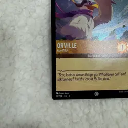 Disney Lorcana Orville Ace Pilot Storyborn Ally Card #13 Foil Fresh Pull - Image 5