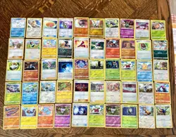 Pokemon Card Lot of 50 - NO Duplicates + One Holo OR Reverse Holo - Image 1