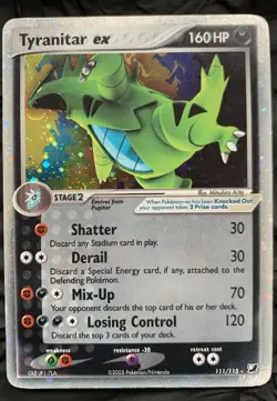 Tyranitar ex 111/115 Holo Ultra Rare Card Unseen Forces - Image 1