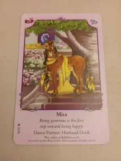 Bella Sara Bella's Ball Misa 26/55 Dance Partner Husband Derik Horse Card CCG - Image 1