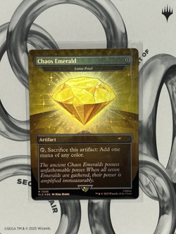 Chaos Emerald Yellow Foil - Lotus Petal - Sonic Secret Lair - Magic MTG IN HAND - Image 1