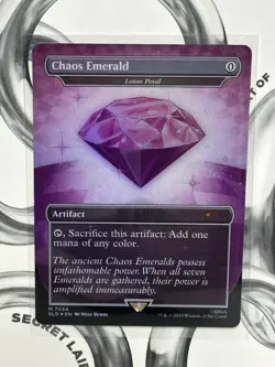 Chaos Emerald Purple Foil - Lotus Petal - Sonic Secret Lair - Magic MTG IN HAND - Image 1