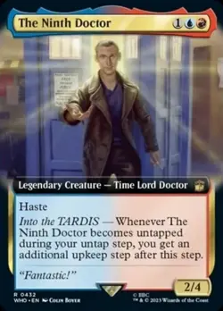 1x The Ninth Doctor ~ Extended Art NM-Mint, English Commander: Doctor Who MTG Ma - Image 1