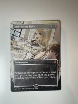 G2U Smothering tithe Anime Borderless English MTG Wilds of Eldraine NM ' - Image 1