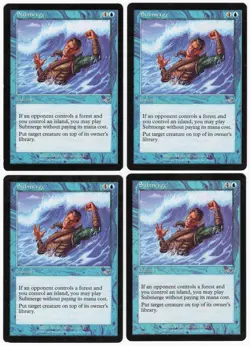 Submerge x4 4x 2000 Nemesis PLAYSET Blue Uncommon Instant MTG LP AZ2 - Image 1
