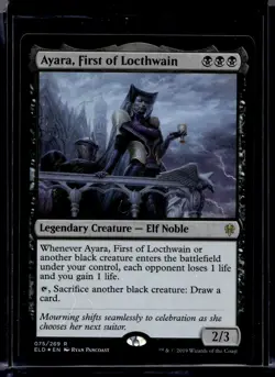 1x Ayara, First of Locthwain MTG Throne of Eldraine Foil LP - Image 1