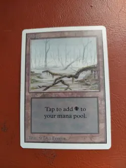 1993 Magic the Gathering - Swamp - Land - Unlimited MTG LP - Image 1