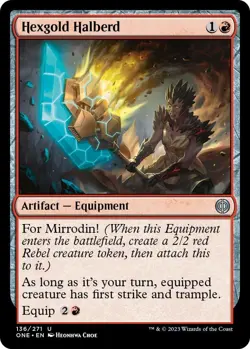 NM Foil Hexgold Halberd, MTG, Phyrexia: One, Magic the Gathering, 136 - Image 1