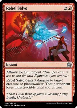 NM Foil Rebel Salvo, MTG, Phyrexia: One, Magic the Gathering, 144 - Image 1