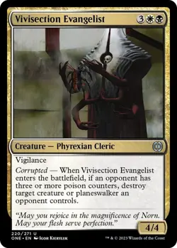 NM Foil Vivisection Evangelist, MTG, Phyrexia: One, Magic the Gathering, 220 - Image 1