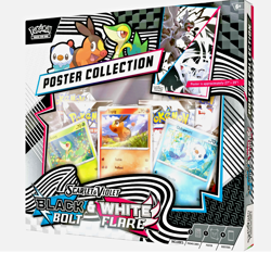 Pokemon TCG Black Bolt & White Flare Unova Poster Collection Box Sealed - Image 1