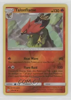 Talonflame Reverse Foil Pokemon Sun & Moon Unified Minds #32 - Image 1