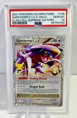 2021 POKEMON CELEBRATIONS CLASSIC COLLECTION 145 GARCHOMP C LV.X-HOLO PSA 10 - Image 1