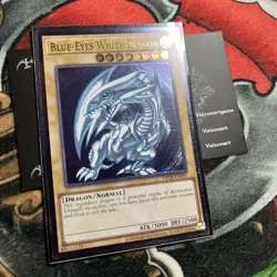 YuGiOh Blue-Eyes White Dragon OP28-EN001 Ultimate Rare OTS Pack 28 NM - Image 3
