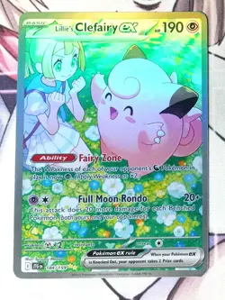 Lillie's Clefairy ex Pokemon 184/159 Foiled Doujin Card Eng Art - NM ** READ ** - Image 1
