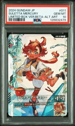 PSA 10 Gundam Card Suletta Mercury Beta limited Box Ver.β ST01-011 C+ FOIL Japan - Image 1