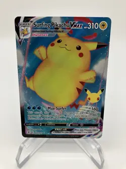 Pokemon Card Surfing Pikachu VMAX 009/025 Celebrations Holo - Image 1