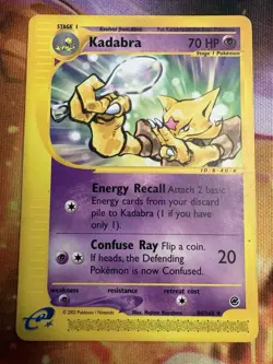 E-Reader Kadabra 84/165 2002 Expedition Non-Holo LP Pokemon TCG & Bonus Card - Image 1