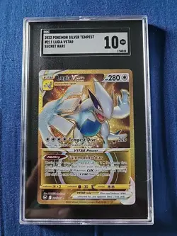 Pokemon TCG SWSH Silver Tempest Lugia VSTAR Card 211/195 Gold Secret Rare PSA 10 - Image 1