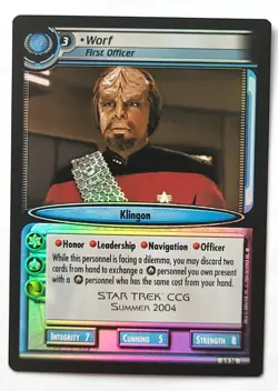 STAR TREK CCG/TCG 2E PROMO CARD OP1 RO LAREN - Image 1